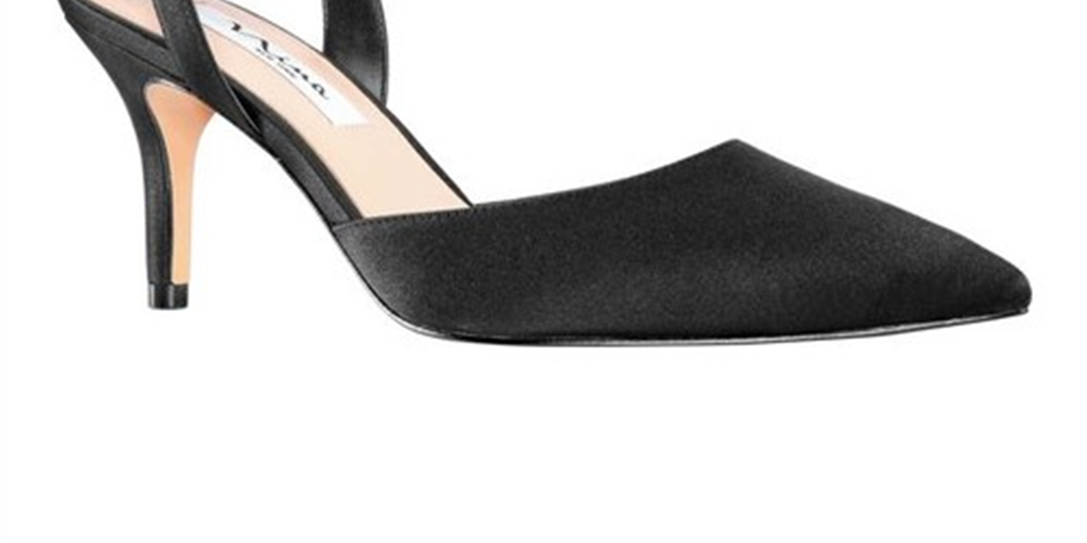 Nina Women's Tonya Rhinestone Pointed Toe Evening Pumps Black Size 8 M