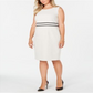 Kasper Women's Plus Crepe Sheath Dress White Size 14 W