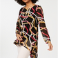 Alfani Women's Printed High Low Tunic Black Size M