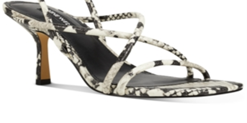 Nine West Women's Nolan Barely There Strappy Sandals Shoes Black Size 5.5