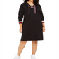 Tommy Hilfiger Women's Plus Tennis Fitness Dress Black Size 2X
