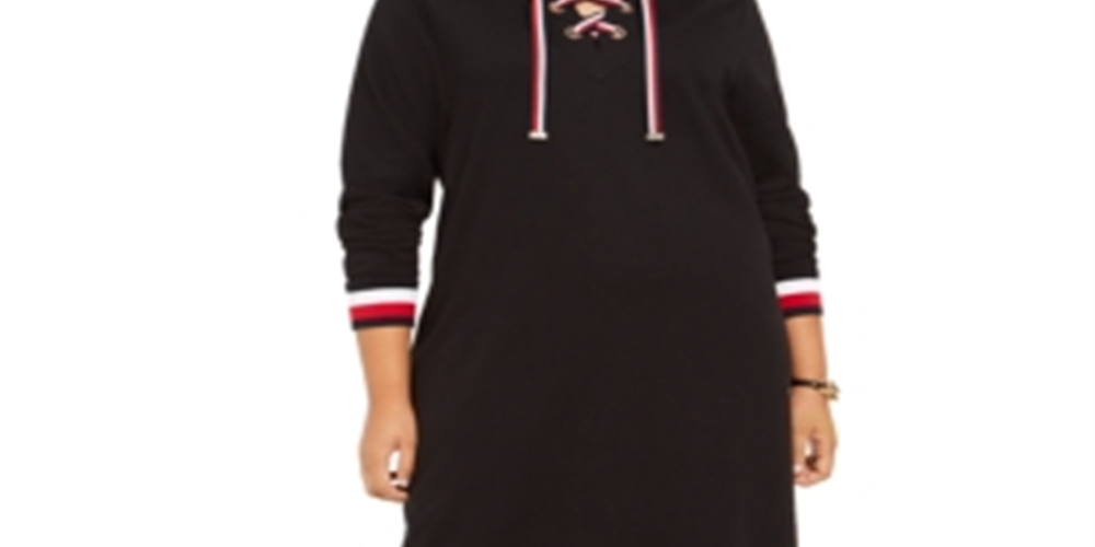 Tommy Hilfiger Women's Plus Tennis Fitness Dress Black Size 2X