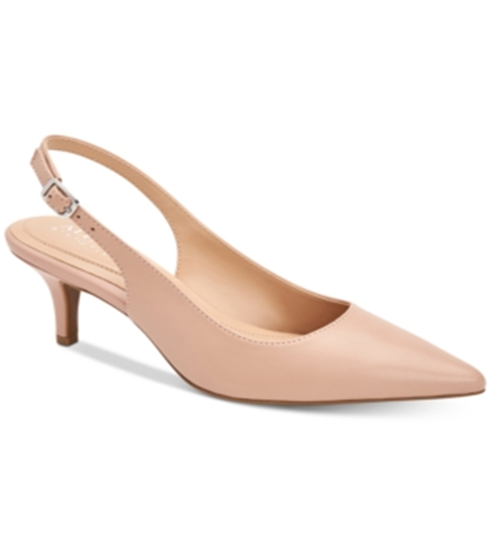 Alfani Women's Step 'N Flex Babbsy Pointed-Toe Slingback Pumps Women's Shoes Brown Size 5.5 M
