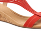 Alfani Womens Vacanzaa 2 Faux Leather Wedge Sandals Red Size 10.5 M