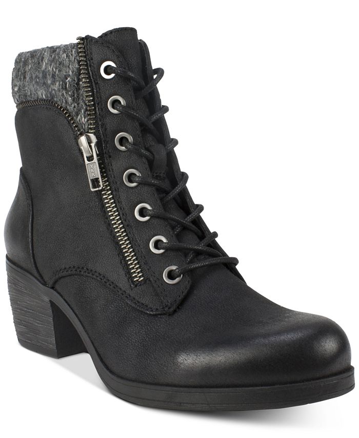 Women's White Mountain Stuart Lace up Boot Black Size 6 M