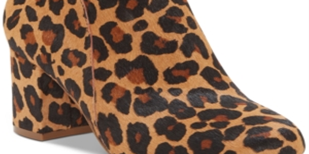 INC International Concepts Women's Floriann Calf Hair Animal Print Ankle Boots Brown Size 6 M