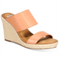Dolce Vita Women's Lotty Crocodile Slip on Wedge Heels Coral Size 9.5 M
