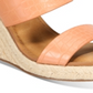 Dolce Vita Women's Lotty Crocodile Slip on Wedge Heels Coral Size 9.5 M
