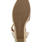 Style & Co. Womens Mailena Faux Leather Wedge Sandals Gold Size 7.5M