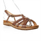 Lucca Lane Women's Seleste Leather Open Toe Ankle Strap Clogs Brown Size 9 M