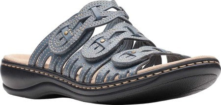 Clarks Womens Leisa Faye Slide Sandals Gray Size 9 M