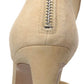 Kenneth Cole New York Women's Brooke T Strap Suede Peep Toe Casual Brown Size 9.5M