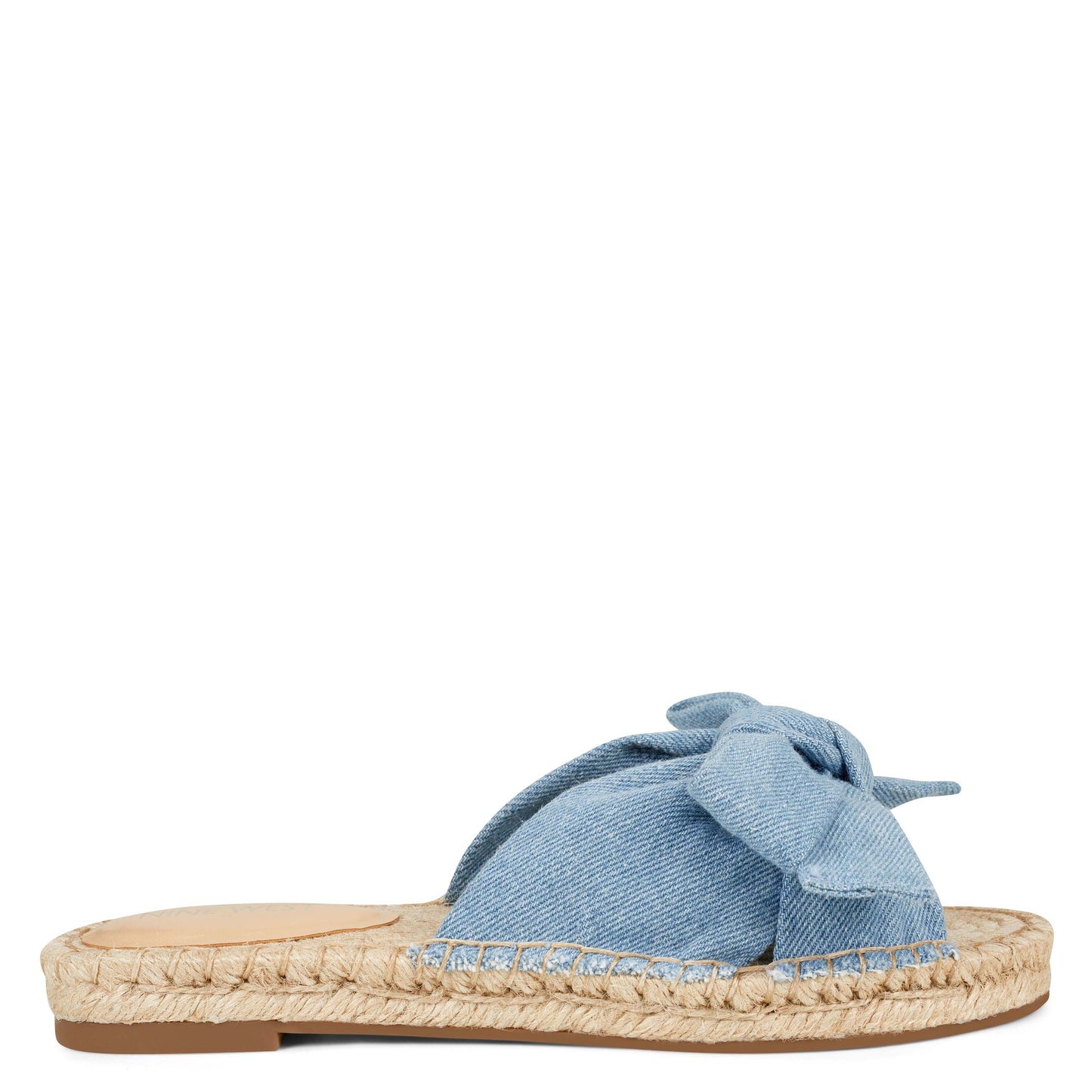 Nine West Women's Blanche Knotted Slide Sandals Blue Size 7.5M
