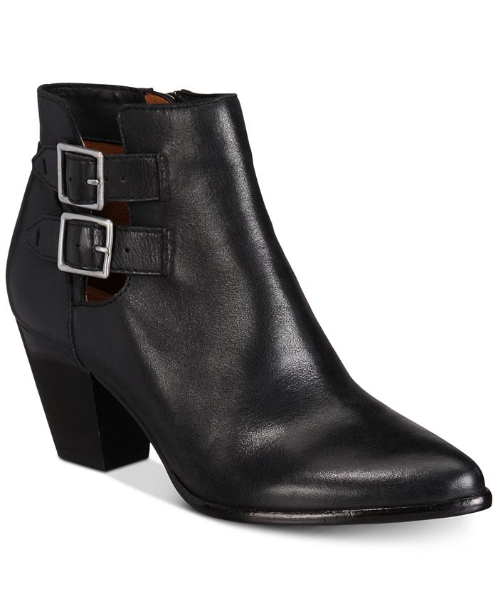 Frye Women's Leather Pointed Toe Ankle Fashion Boots Black Size 7.5