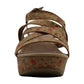 Style & Co Women's Ionna Leather Open Toe Casual Platform Sandals Brown Size 9 M