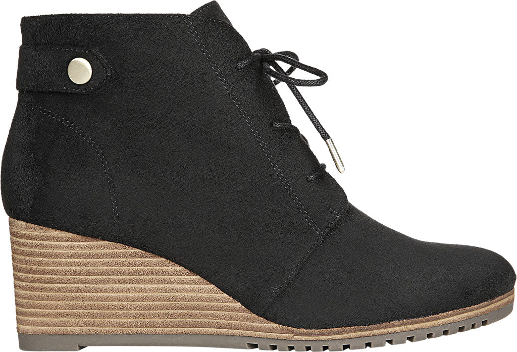 Dr. Scholl's Women's Conquer Wedge Bootie Black Size 7.5 M