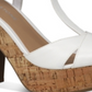 Sun + Stone Women's Jamie Platform Open Toe Heel Sandals White Size 9 M
