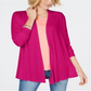 Karen Scott Women's Draped Open Front Cardigan Purple Size Large