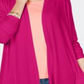 Karen Scott Women's Draped Open Front Cardigan Purple Size Large