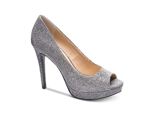 Chinese Laundry Women's Haley Peep Toe Pumps Gray Size 7.5 M