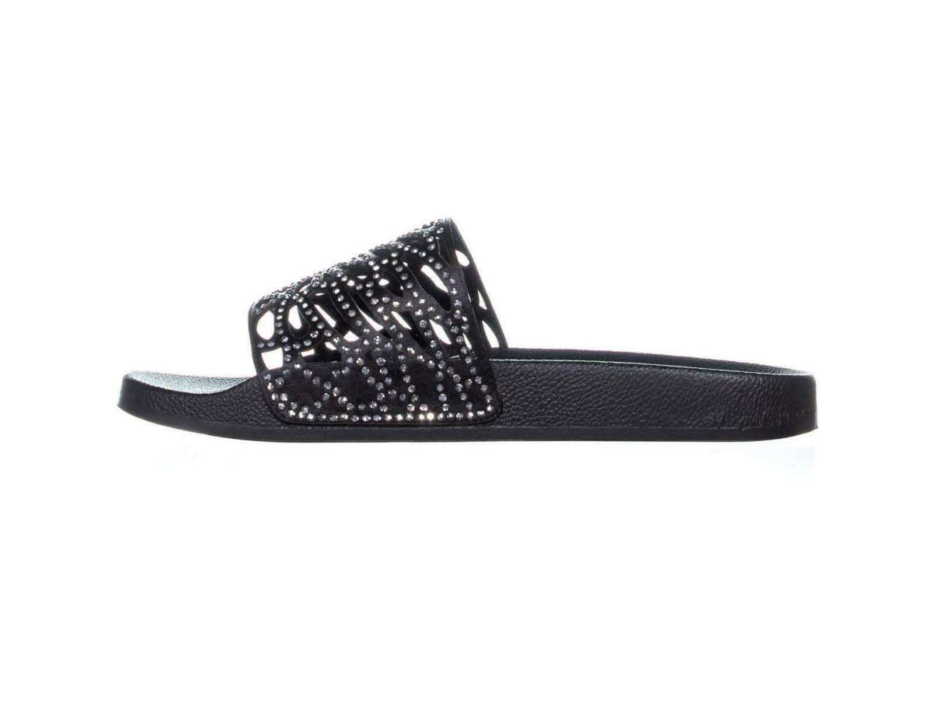 INC International Concepts Women's Fabric Open Blackv Cutout Black Size 5 M