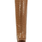 Marc Fisher Women's Revely Leather Square Toe Knee High Boots Brown Size 7.5 M