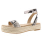 INC International Concepts Women's Valetta Faux Leather Platform Sandals Black Size 10 M