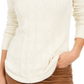 Charter Club Women's Cable Knit Sweater White Size Petite Small