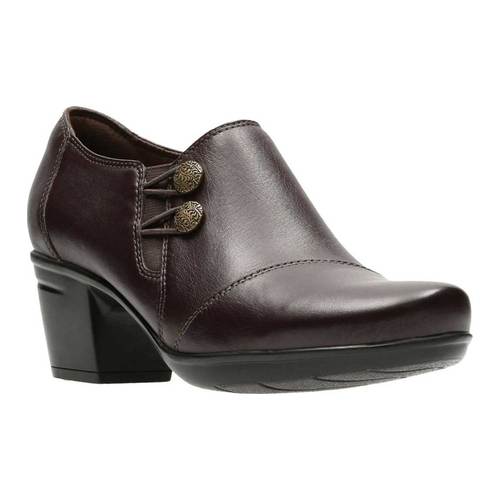 Clarks Women's Emslie Warren Ankle Bootie Brown Size 8.5 M