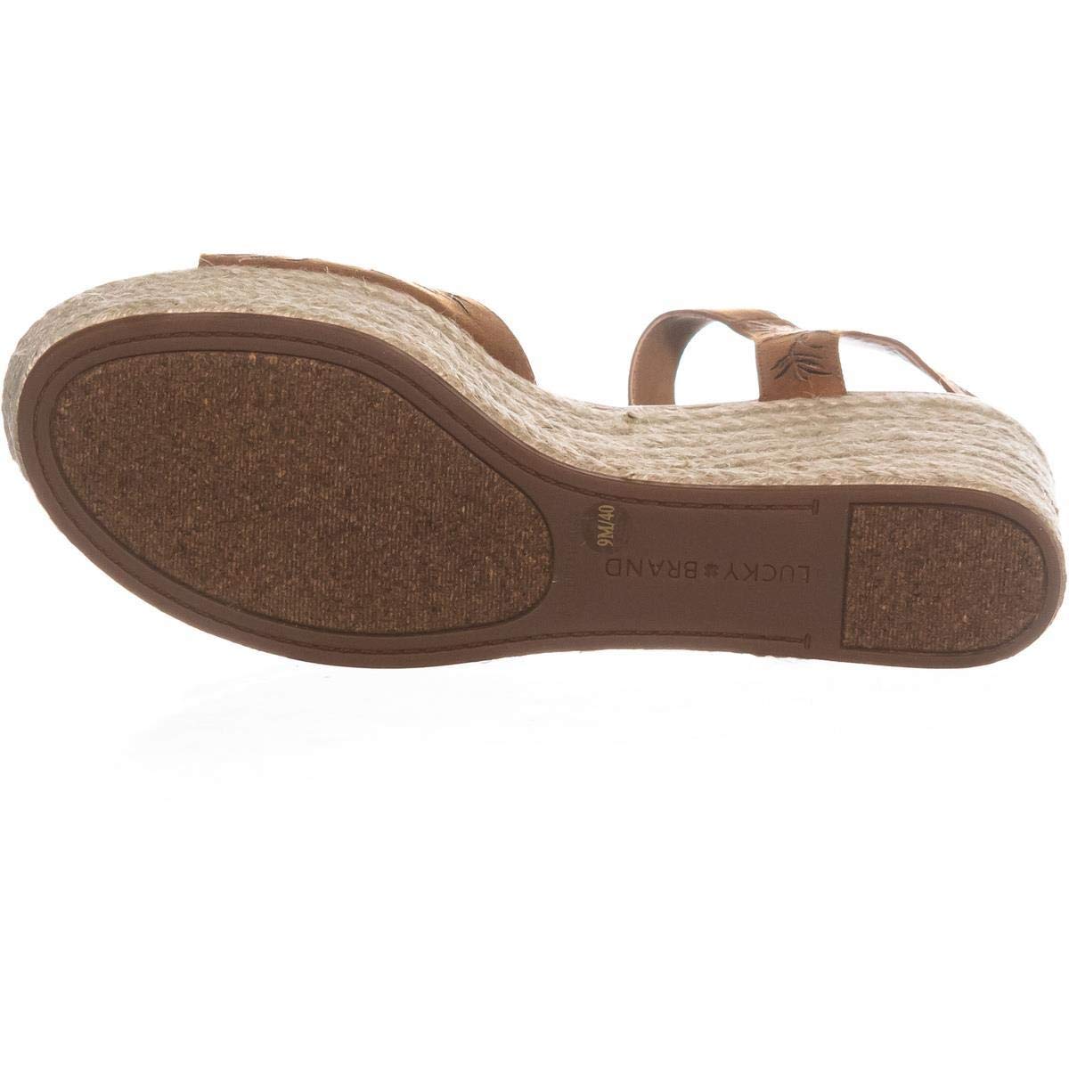 Lucky Brand Women's Embroidered Sandals Brown Size 10 M