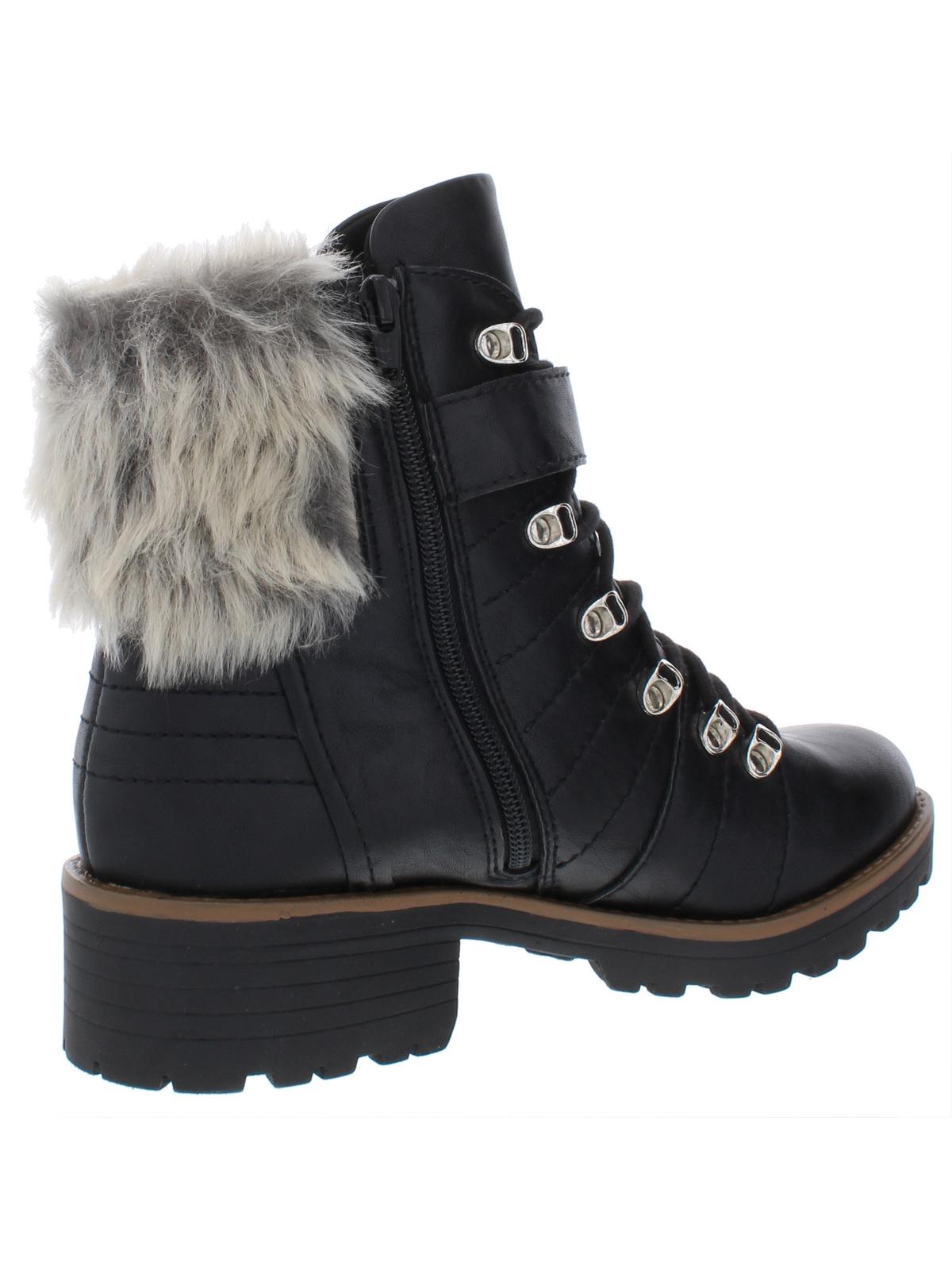 American Rag Women's Jojo Faux Leather Ankle Winter Boots Black Size 5 M