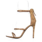 Bebe Women's Berdine Strappy Dress Sandals Gold Wood Size 10 M