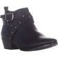 Material Girl Women's Almond Toe Ankle Motorcycle Boots Black Size 6 M