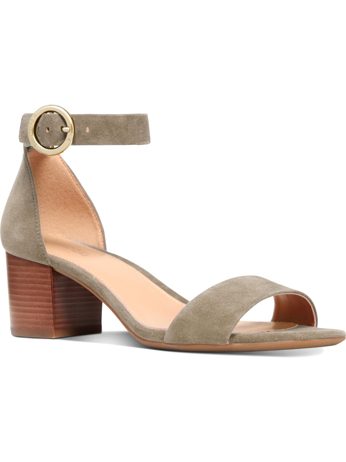 Michael Kors Women's Open Toe Suede Dress Sandals Gray Size 9