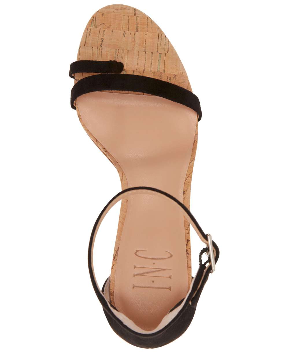 INC International Concepts Women's Wanada Open Toe Ankle Strap Classic Pumps Black Size 9 M