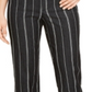 Charter Club Women's Striped Cropped Tummy Control Pants Blue Size 14