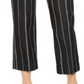 Charter Club Women's Striped Cropped Tummy Control Pants Blue Size 14