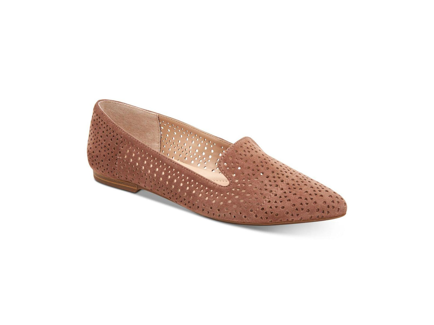 Alfani Women's Shoes Poee Leather Pointed Toe Loafers Brown Size 6M
