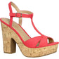 Sun Stone Women's Coral 1 Platform Cushioned Strappy T-Strap Slip Resistant Jamie Block Heel Buckle Clogs CoralSize 9.5 M