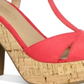 Sun Stone Women's Coral 1 Platform Cushioned Strappy T-Strap Slip Resistant Jamie Block Heel Buckle Clogs CoralSize 9.5 M