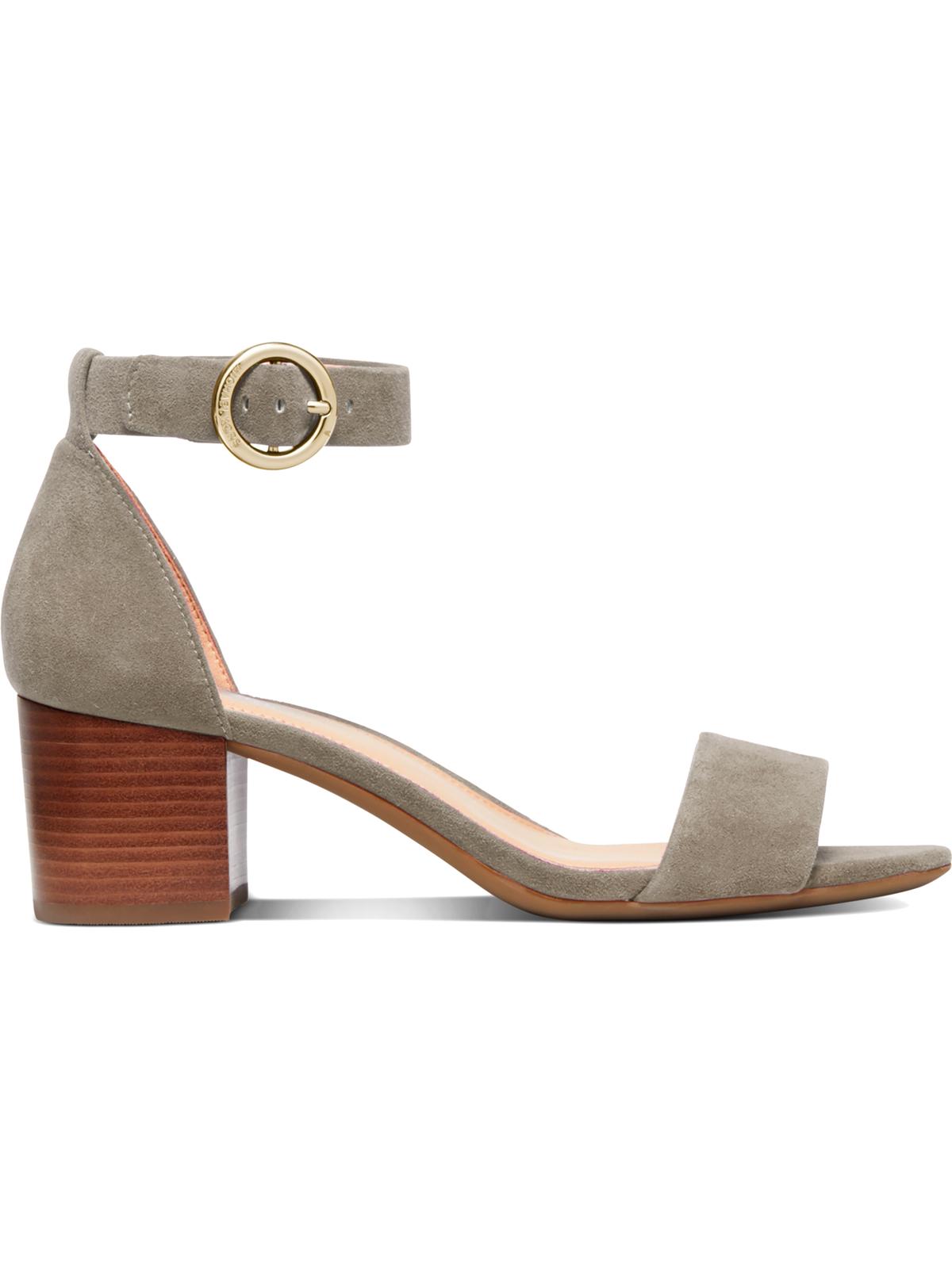 Michael Kors Women's Lena Open Toe Suede Dress Sandals Sage Size 5.5