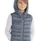 Cubcoats Boys Pimm The Puppy 2 in 1 Transforming Down Vest Hoodie & Soft Plushie Grey