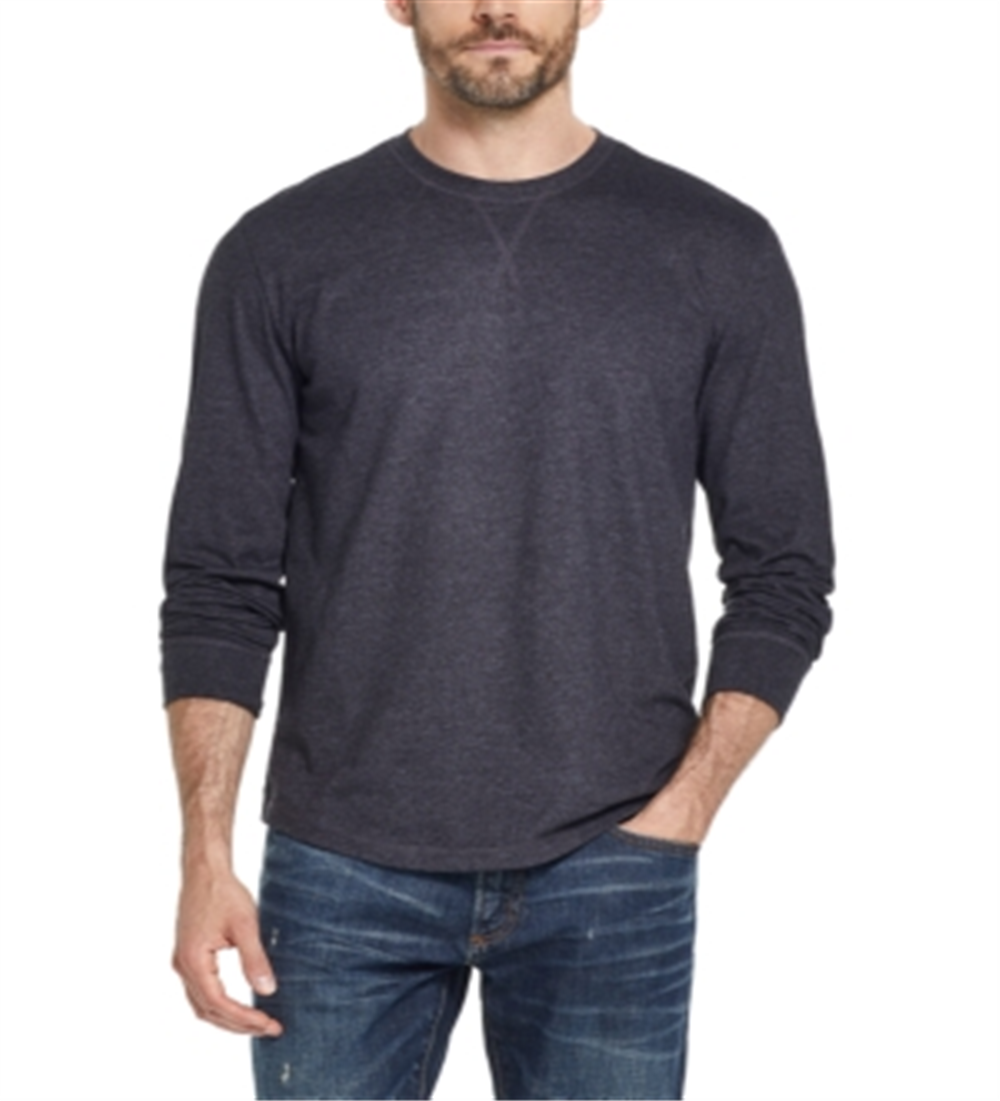 Weatherproof Vintage Men's Brushed Long Sleeve Jersey T-Shirt Black Size Small