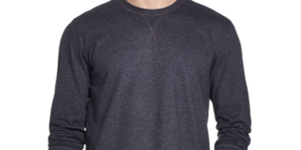 Weatherproof Vintage Men's Brushed Long Sleeve Jersey T-Shirt Black Size Small