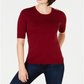 Charter Club Women's Button Shoulder Sweater Red Size X-Small