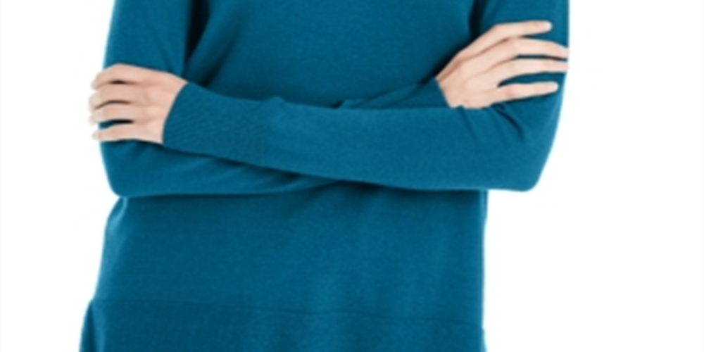 Maison Jules Women's V Neck Sweater Blue Size X-Small