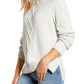 Lucky Brand Women's Cable Knit Turtleneck Sweater White Size Medium
