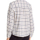 Rebecca Taylor Women's Plaid Cuffed Sleeve Collared Button up Top White Size Small