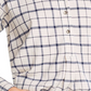 Rebecca Taylor Women's Plaid Cuffed Sleeve Collared Button up Top White Size Small