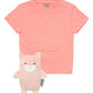 Cubcoats Toddler Girl's Kali the Kitty 2 in 1 Stuffed Animal T-Shirt Pink